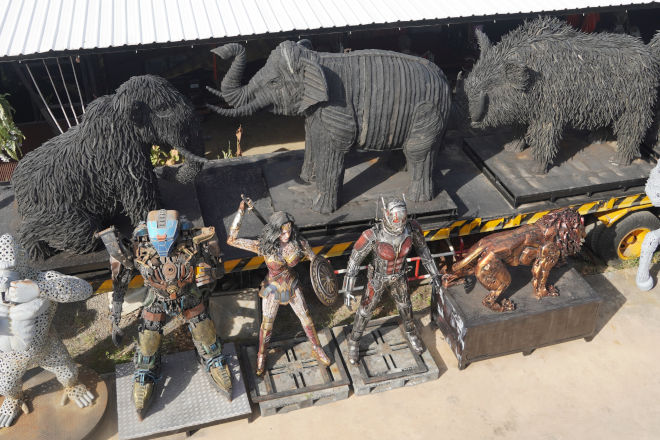 Dyr lavet af bildæk