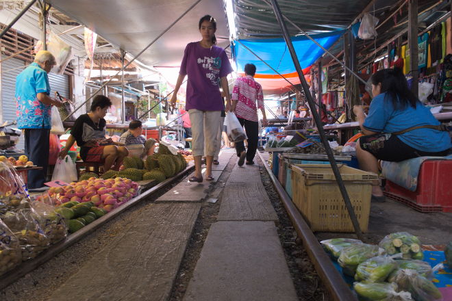 Markedet i Maeklong