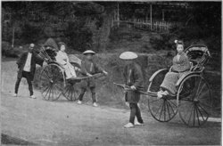 Japansk rickshaw. Rickshaw